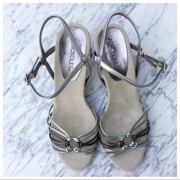 aerosoles silver sandals